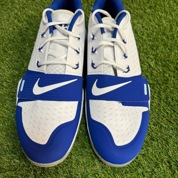 Nike Alpha Menace Turf Low Football Cleats White/Blue BV3997-101 Men Size 15 NEW main image 7